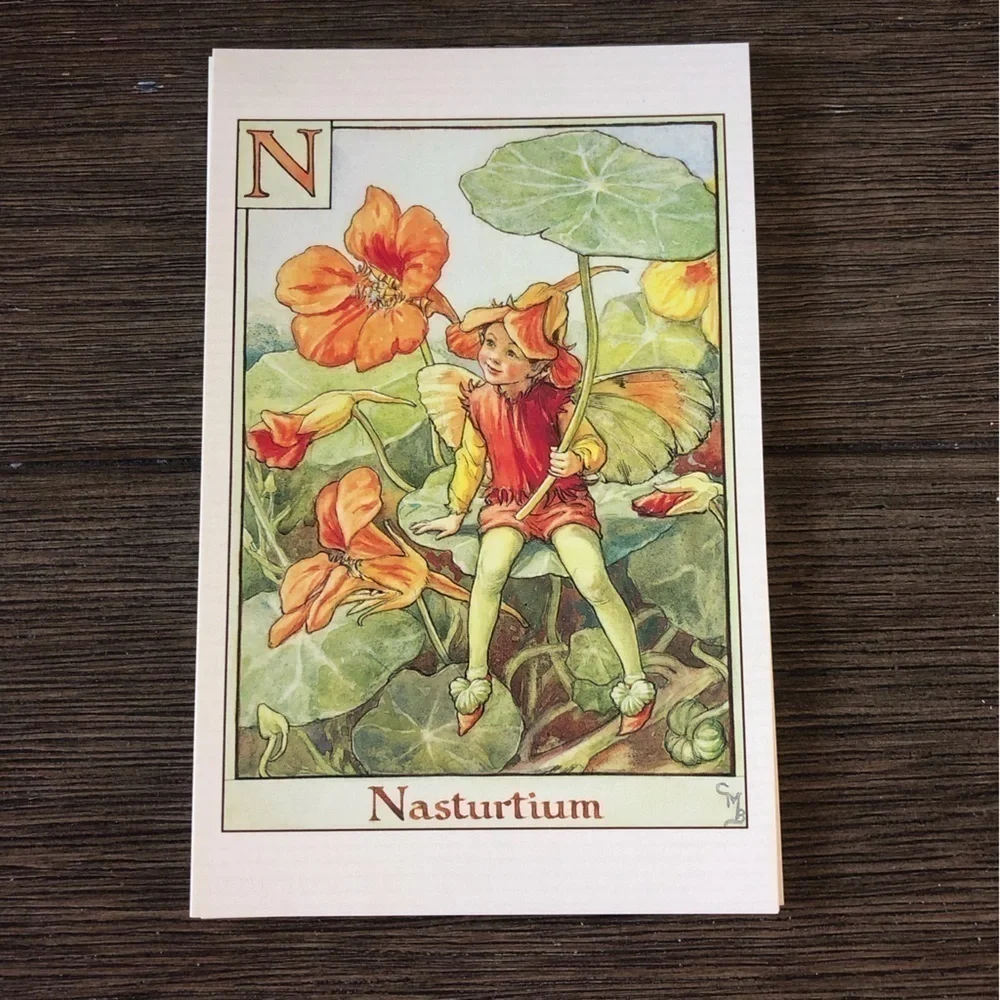 Garden Flower Fairies by: Cicely Mary Barker postcard set #11